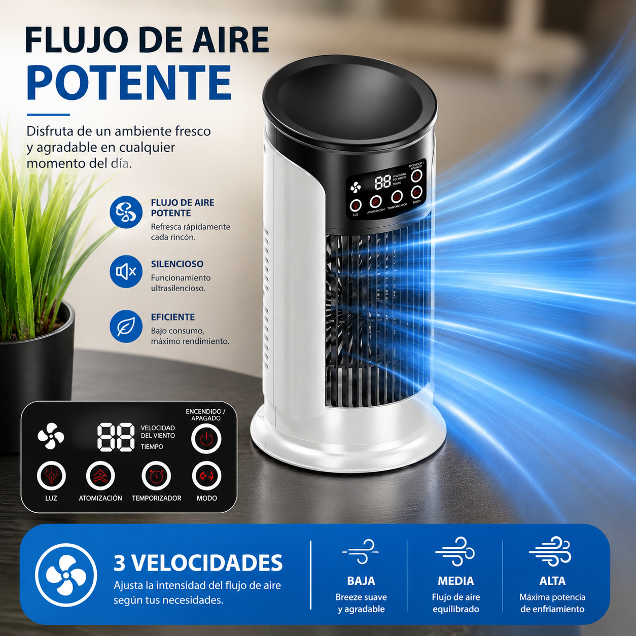 Enfriador de Aire Portátil USB